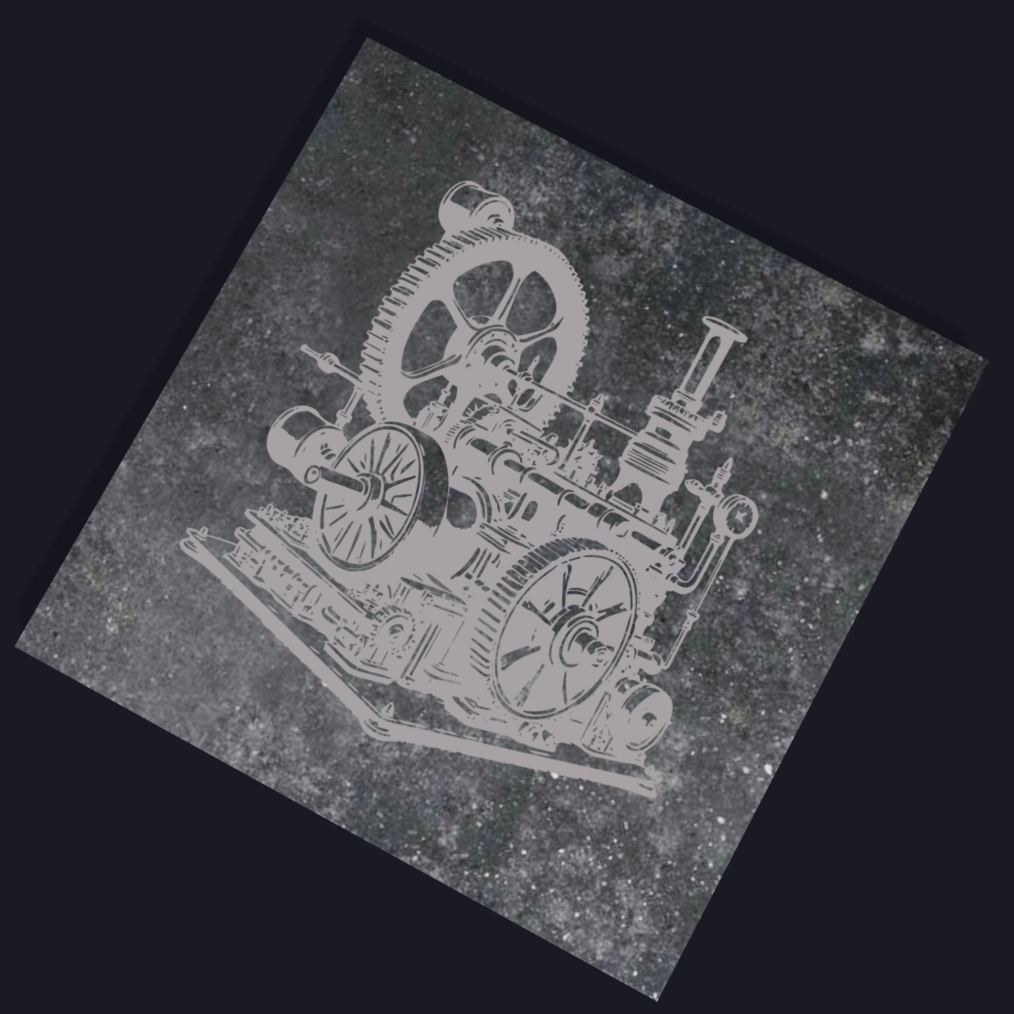 Steampunk Clockwork Engine SVG | Victorian Gears Mechanical Blueprint ...