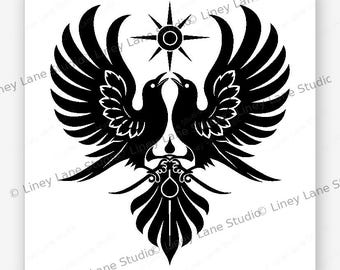 Wikinger nordische Raben SVG | Digitaler Download