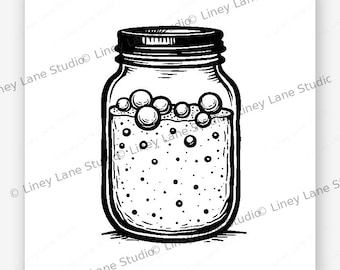 Sauerteig-Starter-Glas SVG | Digitaler Download