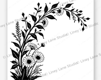Wildblumenbogen | Florale Botanische | Digitaler SVG-Download