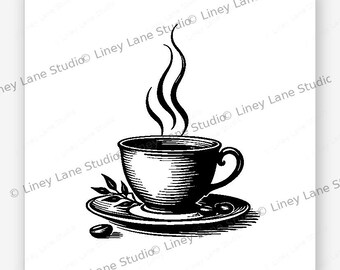 Kaffeetasse Dampf SVG | Digitaler Download