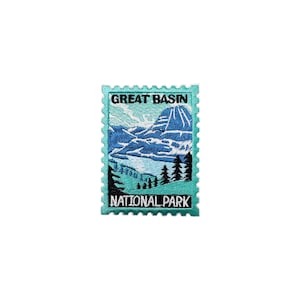 Great Basin National Park Stamp Embroidered Patch, 3" Iron On/Sew On Hiking Patch for Backpacks Hats Clothes