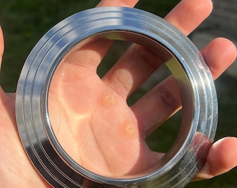 Heavy Ridged Steel Kara | Sikh Bracelet