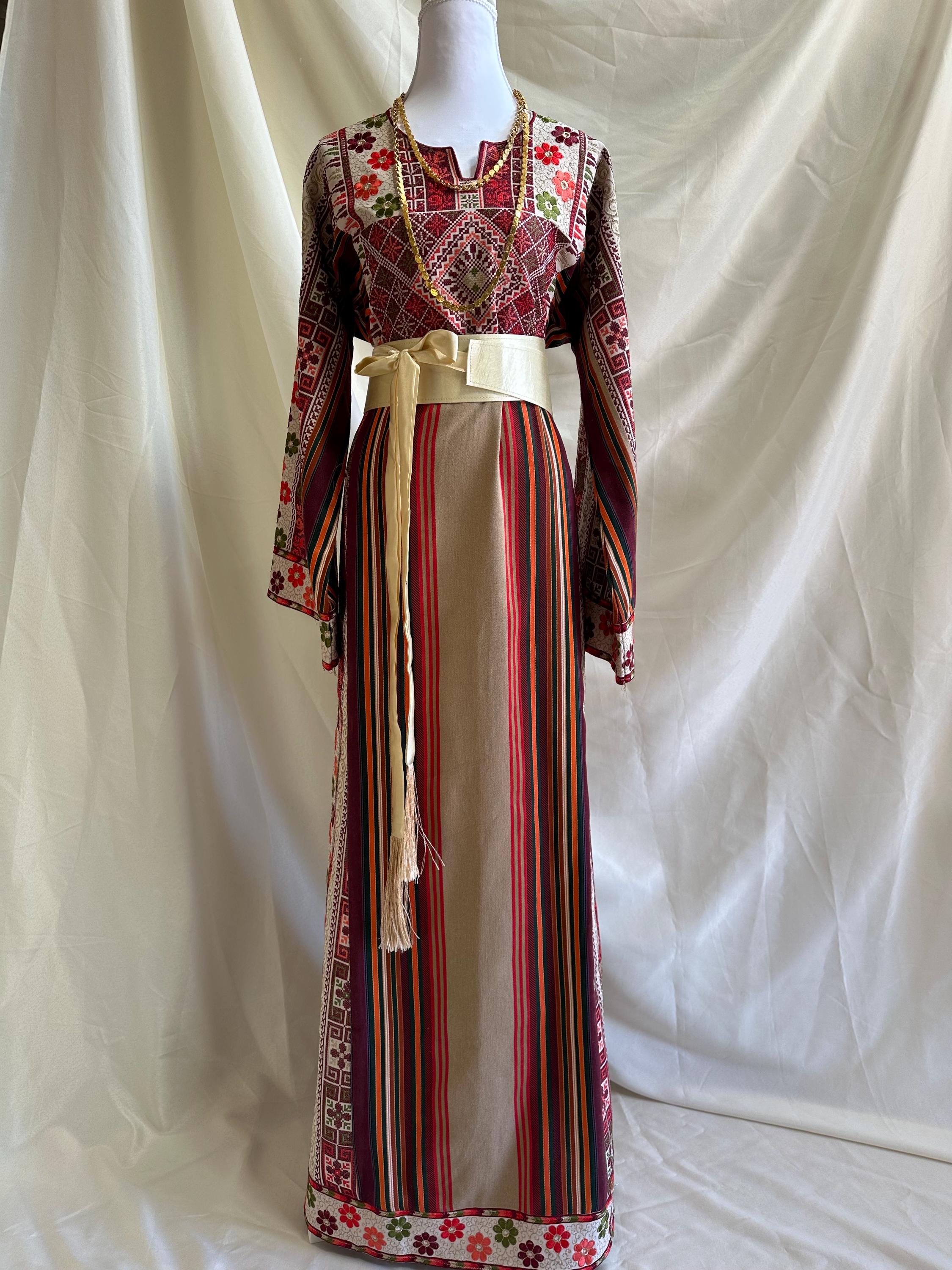 chinese dress ladies Eid Dress Women Middle East Arab Embroidery Woven Fabric Kaftan Dress –  Urgarment main image 0