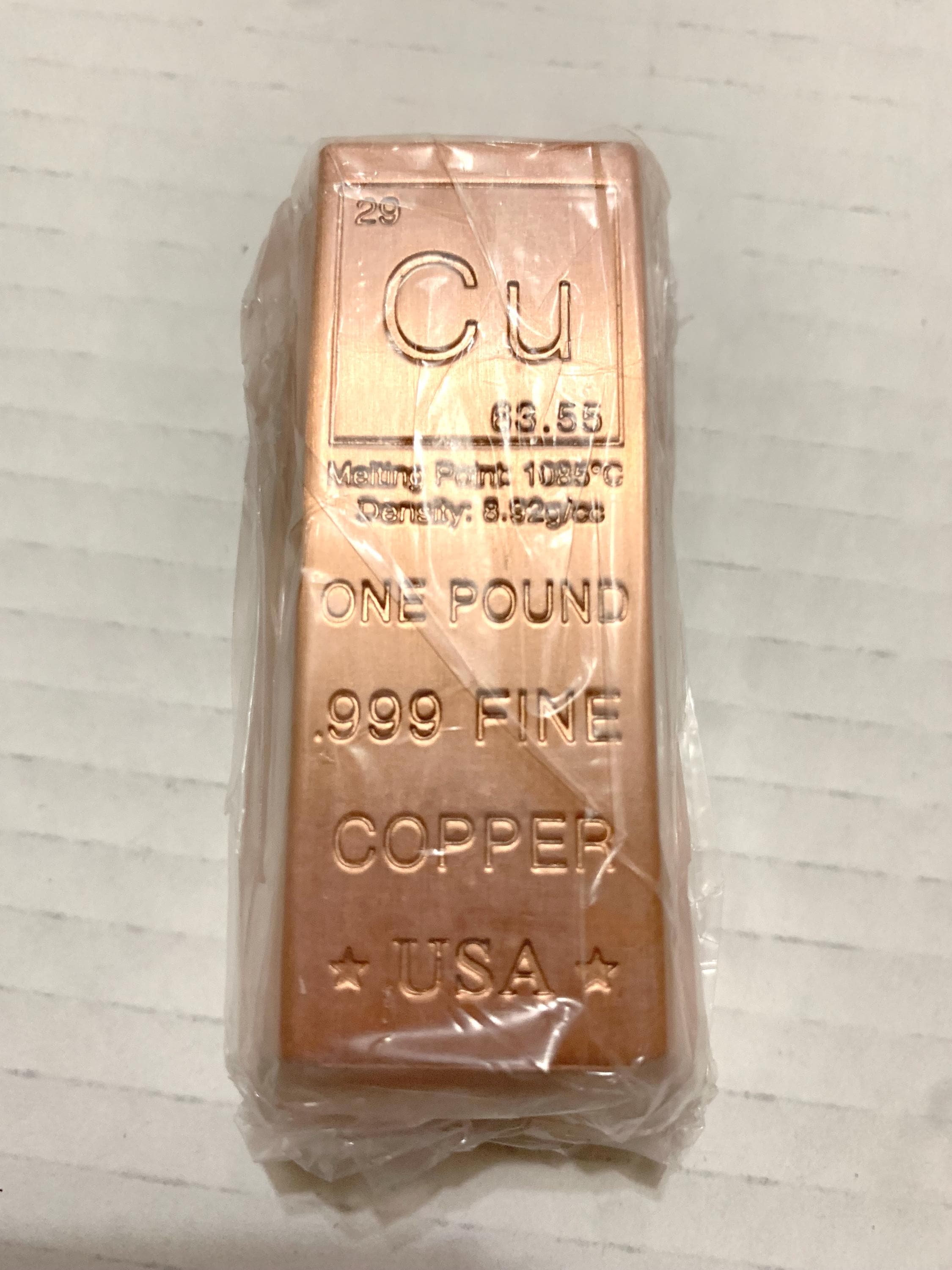 1 Fine Copper .999 1 Lb Bar - Etsy Canada