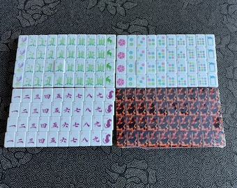 Mahjong Tiles – Happy Tortoise ; American Mahjongg.. Set of Tiles & Matching Dice