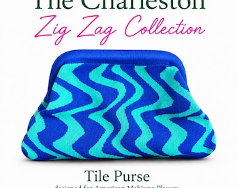 Mahjong Tile Purse | Mahjongg Bag | Player & Hostess Gift | Charleston Zig Zag Collection