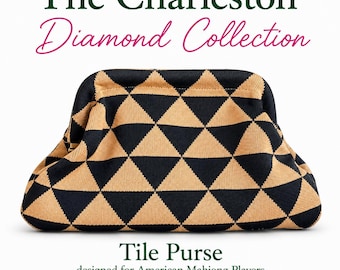 Mahjong Tile Purse | Mahjongg Bag | Player & Hostess Gift | Charleston Diamond Collection