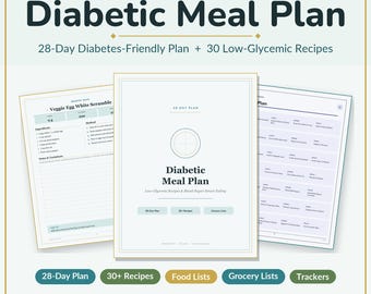 Diabetiker-Speiseplan | 28-Tage-Diabetiker-freundliche Rezepte (druckbare PDF)