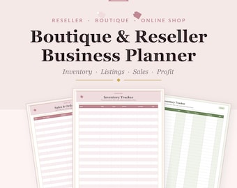 Reseller Boutique Business Planer | Lagerbestand, Verkäufe, Profit-Tracker (druckbare PDF)