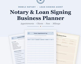 Notardarlehen Unterzeichnung Makler Business Planer | Kunden-Tracker, Gebühren, Logbuch (Instant Download)