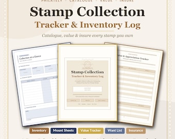 Stamp Collection Tracker Log | Philately Inventory (Digital Download)