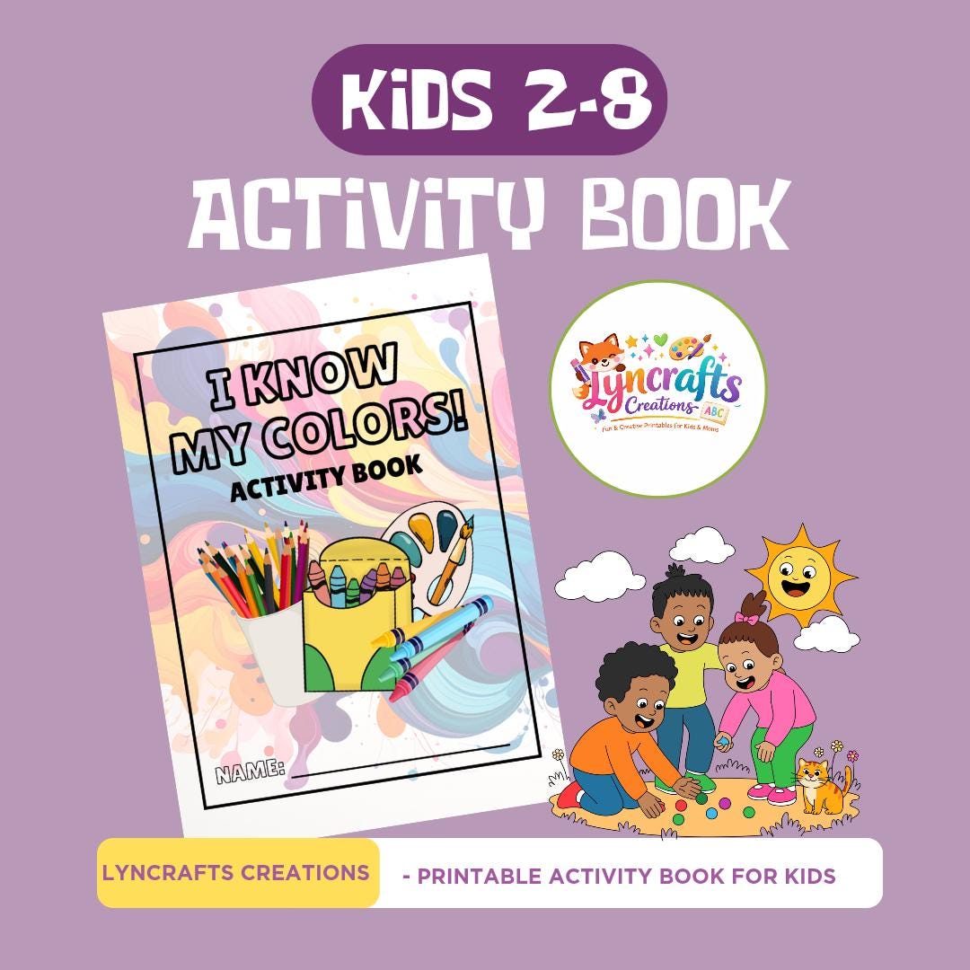 Fun Learning Colors Activity Book - Etsy