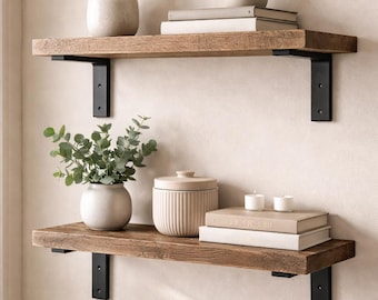 Heavy Duty Metal Shelf Brackets | Steel Wall Brackets For Shelving | Rustic Floating Shelf Brackets | Modern Shelf Support Brackets