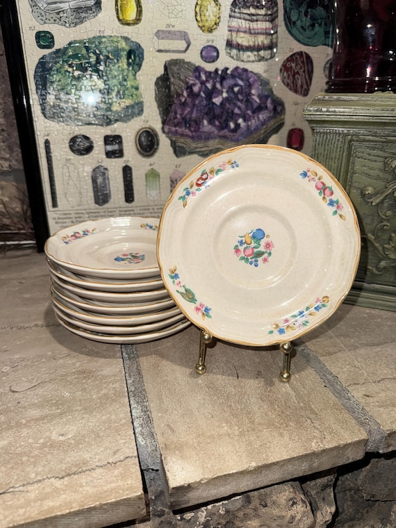 Heartland Village International Tableworks Stoneware Saucers and