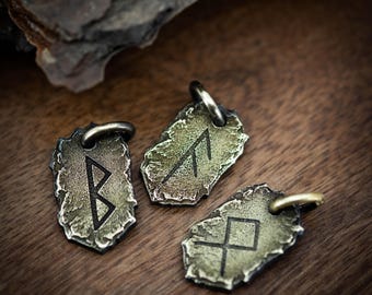 Wikinger Rune Anhänger Halskette, Messing Benutzerdefinierte Mythologische Schmuck, nordisches Geschenk für Ihn