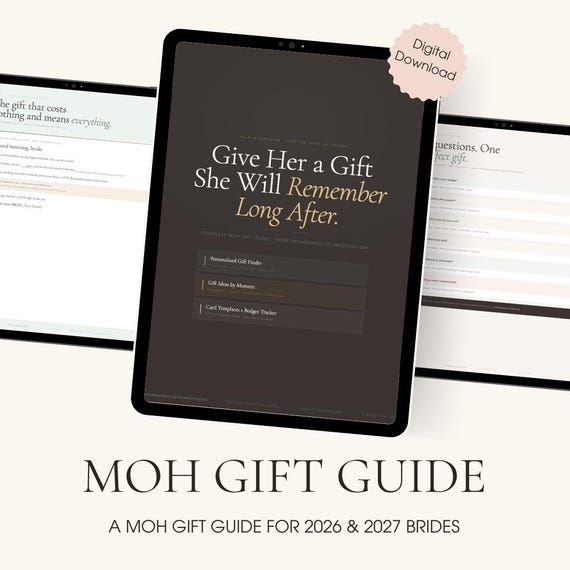 Gift for Bride from Maid of Honor | MOH Gift Guide | Wedding Gift Ideas for Bride | Maid of Honor Gift | Bridesmaid Gift | Digital Download