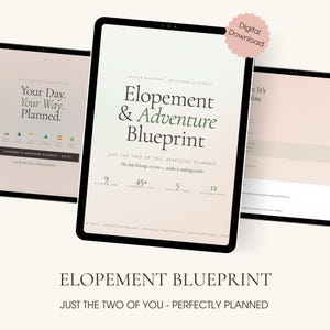 Elopement Planner | Wedding Timeline | Park Permit Checklist + Vow Guide + Photography | Elopement Checklist | Wedding Must Haves | Digital