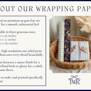 Premium Wrapping Paper Roll Set, Gift Wrap Sheets, Custom Sizes, High Resolution Prints, Matte or Glossy Finish, Birthday Wedding Holiday