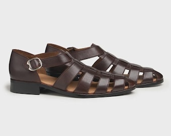 Handgefertigte Ledersandalen für Herren
