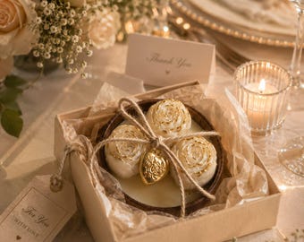 Wedding Favor Candle, Heart Locket Candle Gift, Romantic Bridal Shower Gift, Luxury Wedding Table Decor, Bridesmaid Proposal Gift