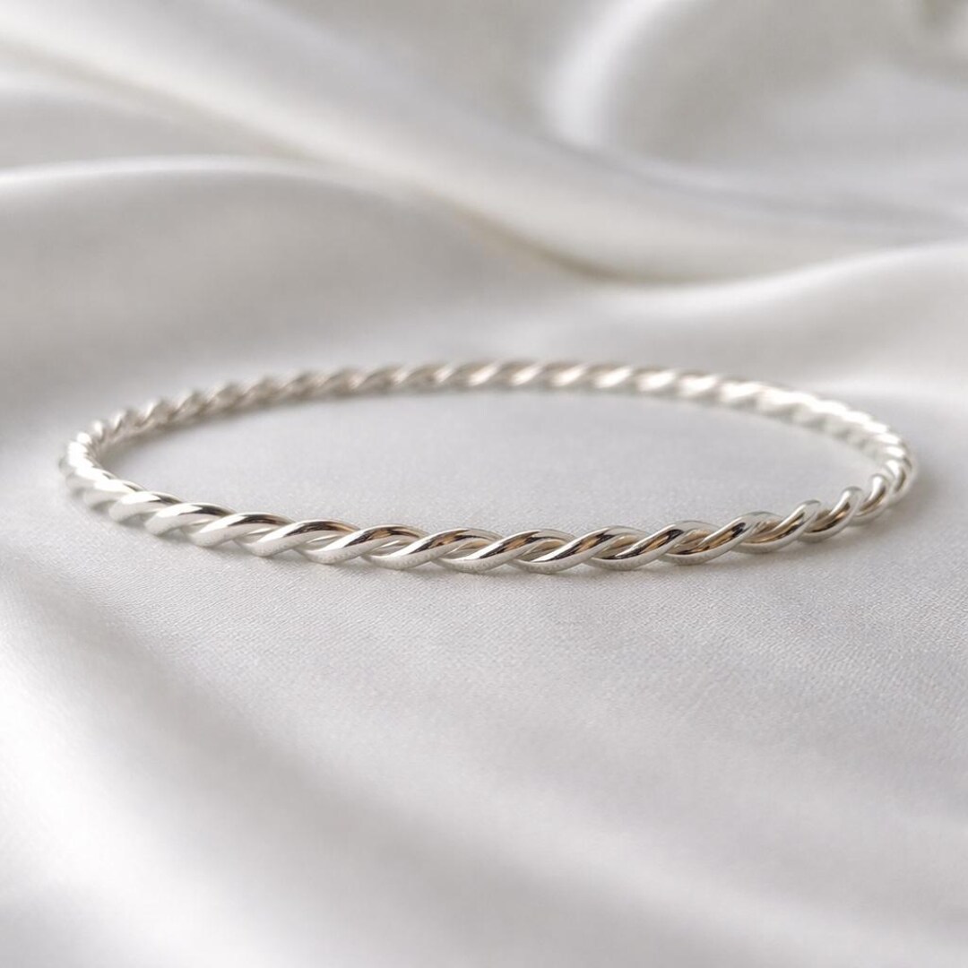 925 Sterling Silver Twisted Rope Ring, Minimalist Braided Band, Dainty ...