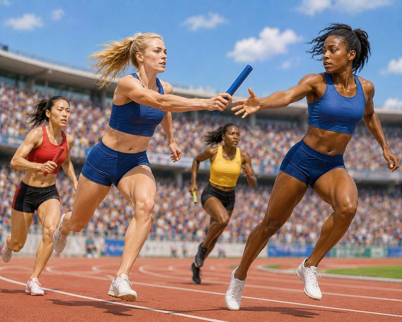 Track and Field Women Clipart Bundle PNG, Athletics Illustration Pack ...