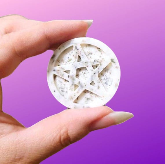 Pentacle Shaped Soy Wax Melts Handmade Herb & Essential Oil Infused