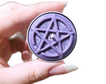 Pentacle Shaped All Natural 100% Soy Wax Tea Light Candles