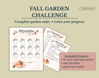 Garten-Planer für den Herbst | Herbstliche Gartenroutine, Saisonale Checkliste, Ernte- und Wintervorbereitungs-Vorlage