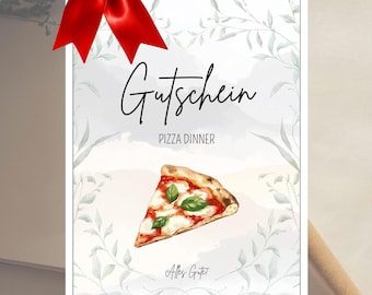 Pizza Dinner Voucher – Cozy Date Idea | Quality Time Together | Gift for Partner or Best Friend | Dinner | Digital Download