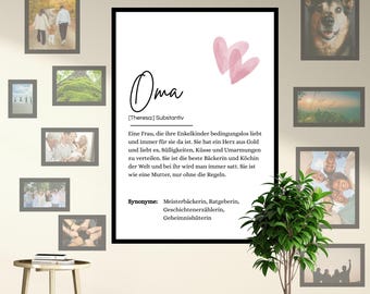 Customizable A4 Grandma Poster | Lovely Gift Idea for Mother's Day, Birthday, Christmas | Instant PDF Template Download