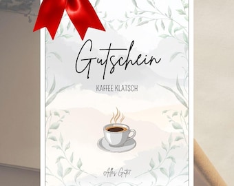 Coffee Klatsch Voucher | Coffee Together | Gift Idea for Girlfriend, Mom, or Colleague | Small Token of Appreciation | Last Minute | Digital Download