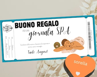 Good day SPA for the Sorella | Idea regalo sorpresa family | improve | wellness | Tempo insieme | Personalizable PDF