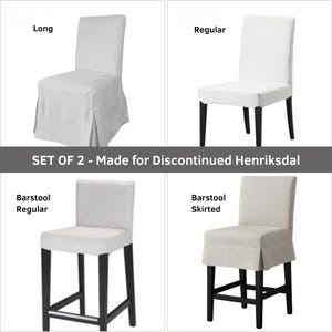 Made To Order - Set of 2 Custom Henriksdal Slipcovers – Choose Your Fabric – Compatible with IKEA Henriksdal (USA/Canada Size)