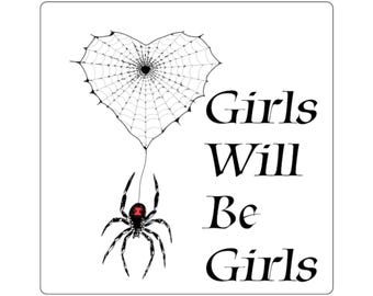 Naklejka „Dziewczyny będą dziewczynami”