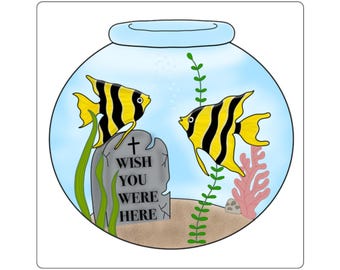 Naklejka „Chciałbym, żebyś tu był”