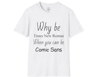 Zabawna koszulka unisex z czcionką