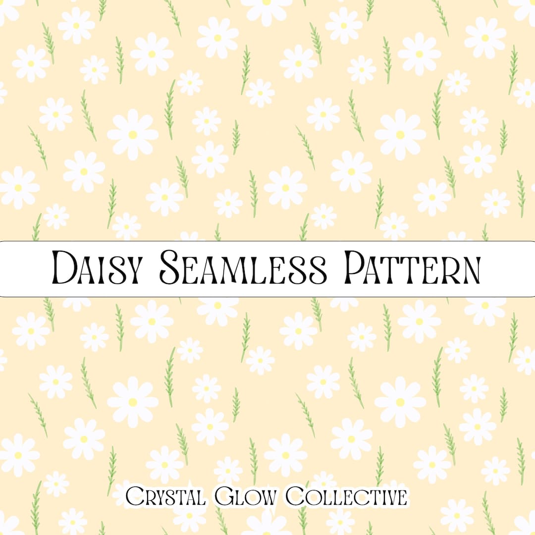 Seamless Floral Pattern, Peach Daisy Digital Paper, Spring Flower ...