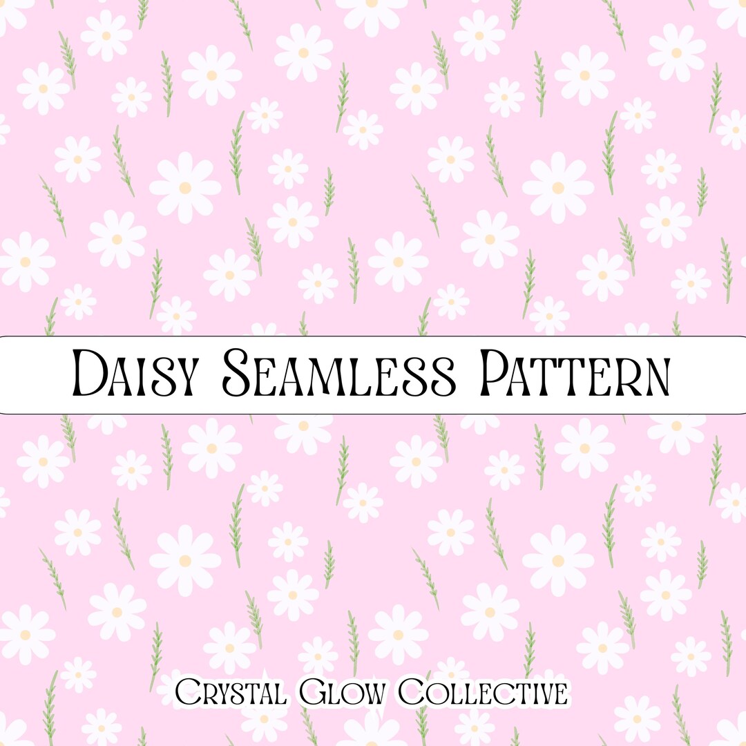 Seamless Floral Pattern, Pink Daisy Digital Paper, Spring Flower ...