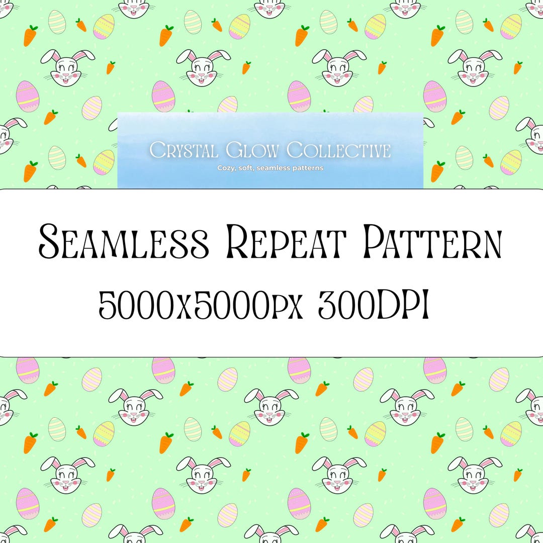 Easter Digital Scrapbook Paper | Bunny, Easter Eggs, Seamless Pattern ...