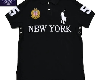Camiseta clásica de algodón hecha a mano para hombre Lauren Big Pony Chief Keef
