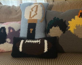 Custom Tapestry Crochet Pillows