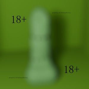 Könnte beinhalten: Verschwommenes Bild auf grünem Hintergrund mit dem Text "18+" in Schwarz oben und unten. Ein verschwommenes, helles Objekt befindet sich in der Mitte. Die Worte "property of Sullivanberg" stehen oben und unten.