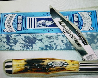 Case XX USA WR Case & Sons Vintage 1991 Super Boone Hirsch Braun Gelb Griff Limited Edition Taschenmesser