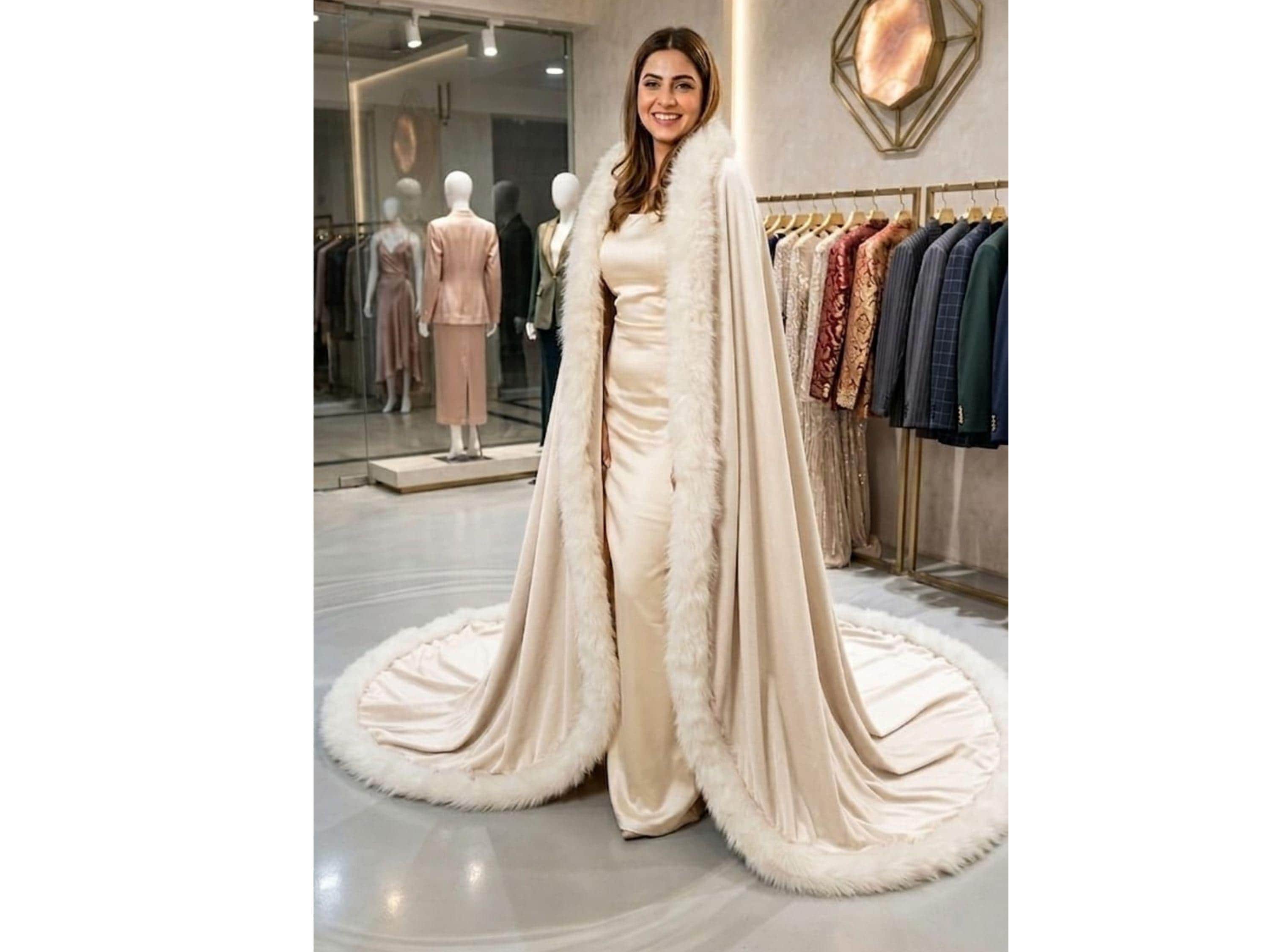 Winter Wedding Dress With Fur - Etsy