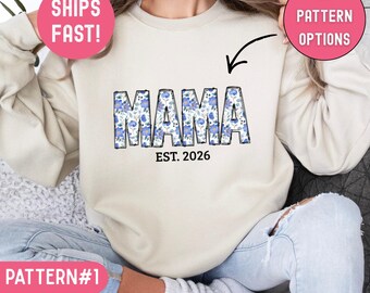 Mama Sweatshirt, Mama Sweater, Mama Floral Sweatshirt, Floral Mama, Mothers Day Gift, Cute Mom Sweatshirt, Trendy Mom Shirt, New Mom Gift