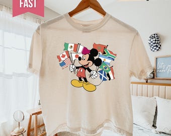 Disney World boxy Shirt - Disney vintage comfort colors - Epcot shirt - comfort colors boxy tee - mickey - drinking around the world - gift