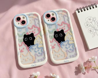 Silicone Cat Phone Case for iPhone Models: Shockproof, Anti-Scratch Protection