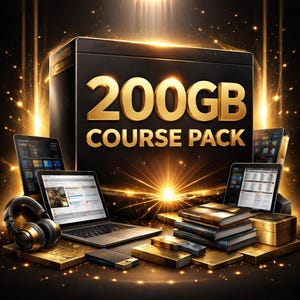 200GB+ Professional Courses Library Unlimited Learning Access Business Tech Design Marketing Tutorials Instant Download